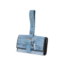 Load image into Gallery viewer, Denim Wristlet Clutch
