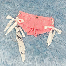 Load image into Gallery viewer, Pink Side Lace-Up Booty Shorts ✨