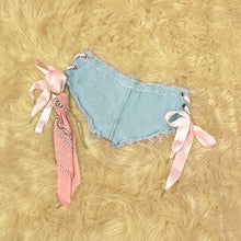 Load image into Gallery viewer, Blue Side Lace-Up Booty Shorts ✨