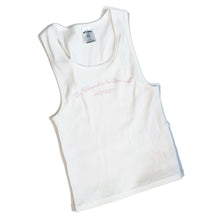 Load image into Gallery viewer, White "Too Blessed to be Stressed" Tank
