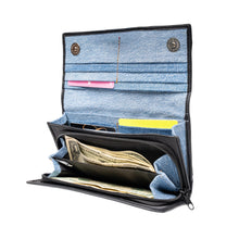 Load image into Gallery viewer, Denim Wristlet Clutch

