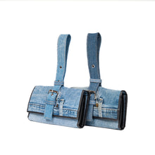 Load image into Gallery viewer, Denim Wristlet Clutch
