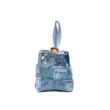 Load image into Gallery viewer, Denim Drawstring Clutch
