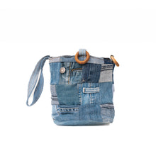 Load image into Gallery viewer, Denim Drawstring Clutch

