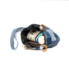 Load image into Gallery viewer, Denim Drawstring Clutch
