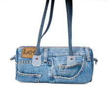 Load image into Gallery viewer, Denim Barrel Bag
