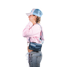 Load image into Gallery viewer, Denim Baguette Crossbody
