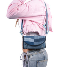 Load image into Gallery viewer, Denim Baguette Crossbody
