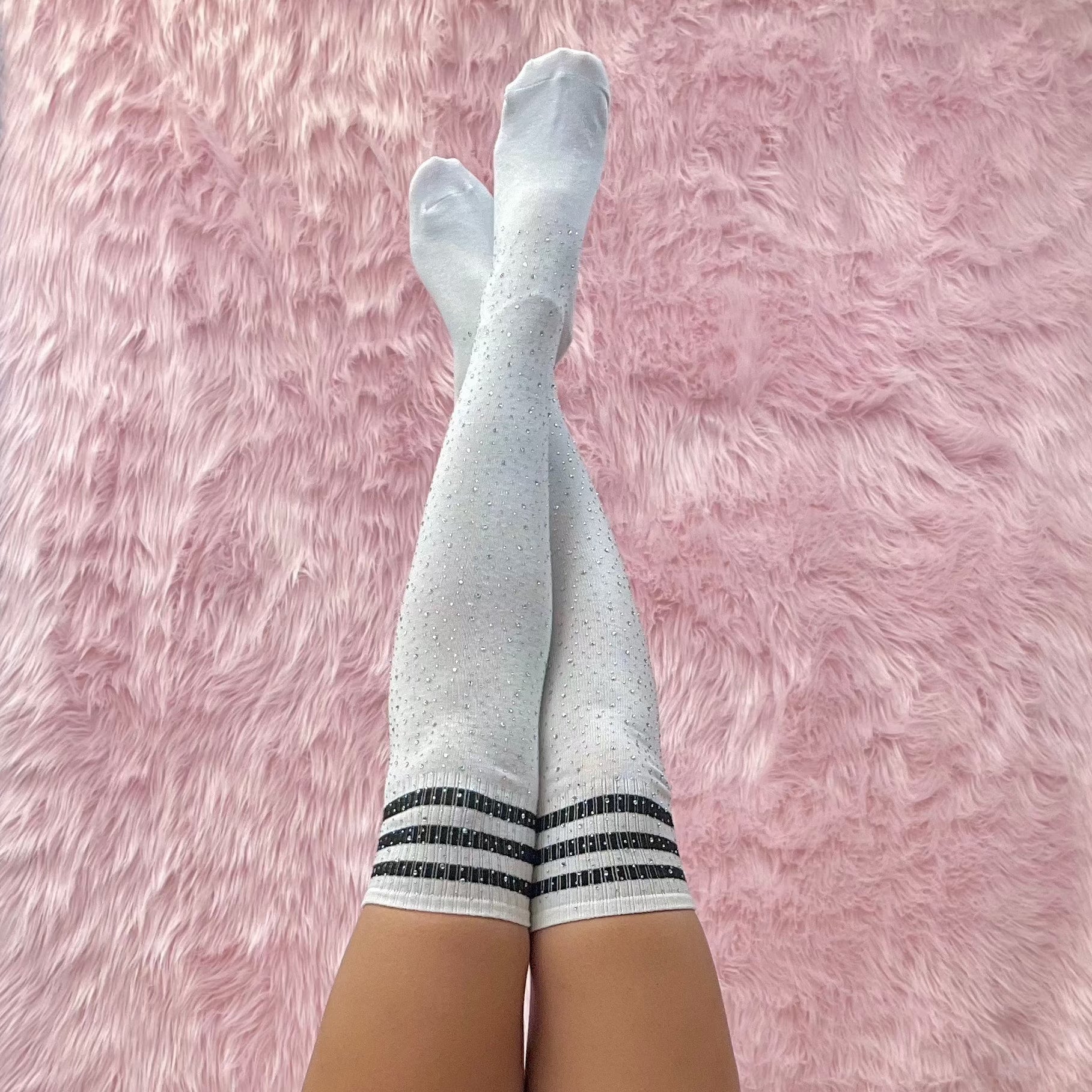 Pastel pink 2024 thigh high socks